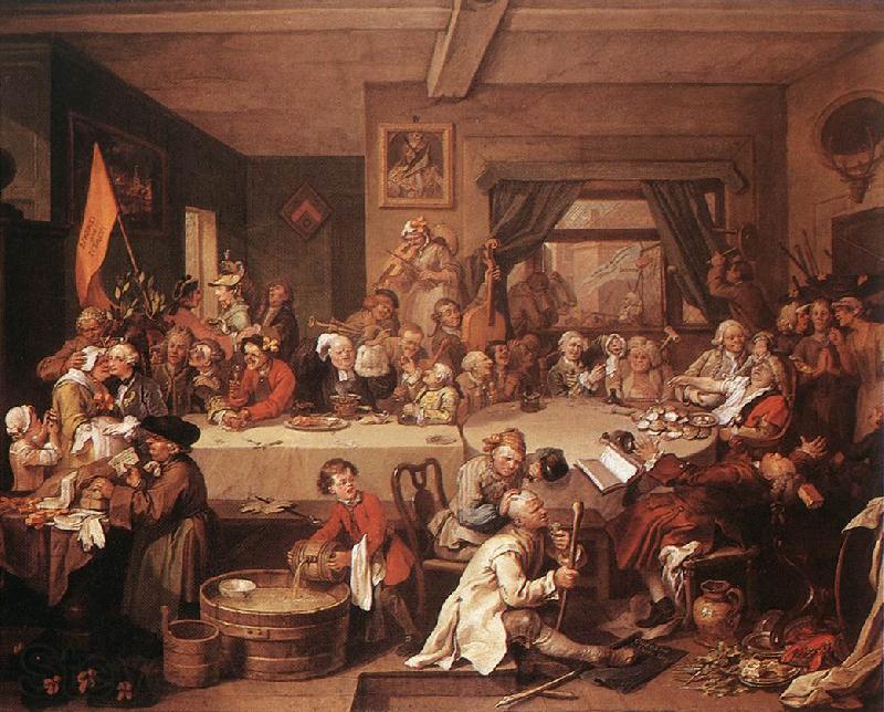 HOGARTH, William An Election Entertainment f Germany oil painting art